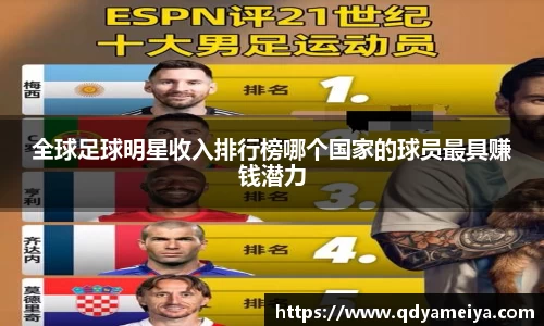 全球足球明星收入排行榜哪个国家的球员最具赚钱潜力