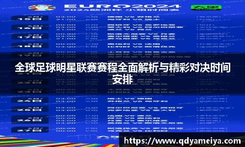 全球足球明星联赛赛程全面解析与精彩对决时间安排